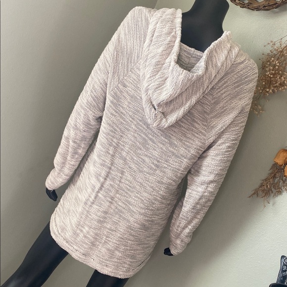 Altar'd State Distressed Comfortable Knit Sweater Hoodie - Picture 8 of 13